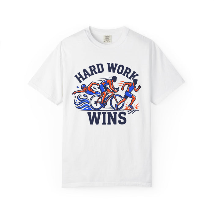 Hard Work Wins Cycling & Running Tee — Motivational Sports T-Shirt