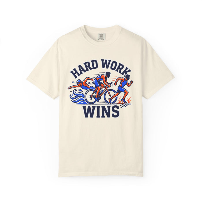 Hard Work Wins Cycling & Running Tee — Motivational Sports T-Shirt