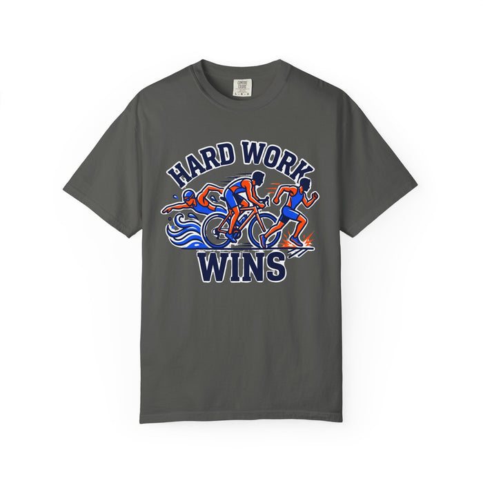Hard Work Wins Cycling & Running Tee — Motivational Sports T-Shirt