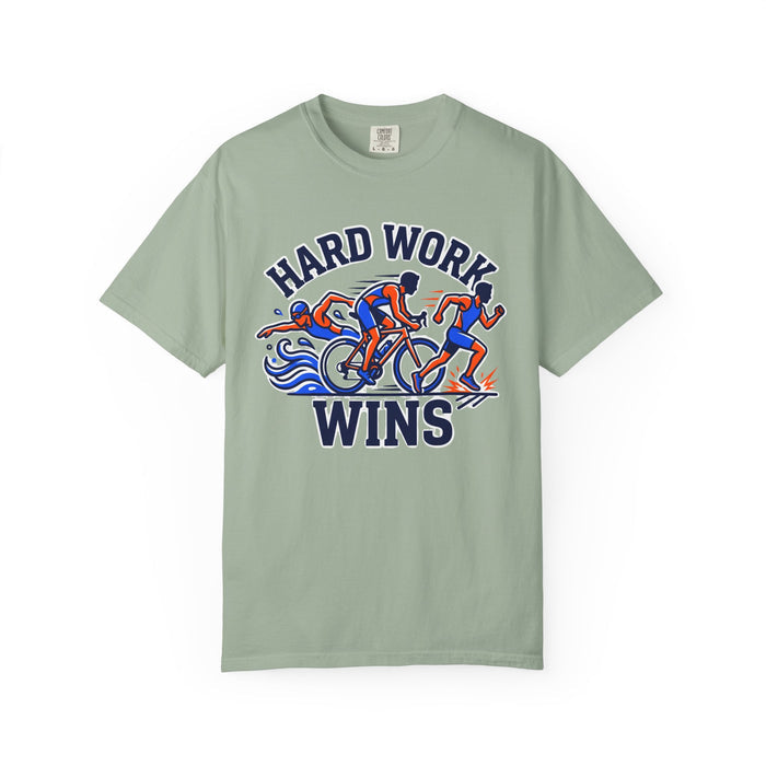 Hard Work Wins Cycling & Running Tee — Motivational Sports T-Shirt