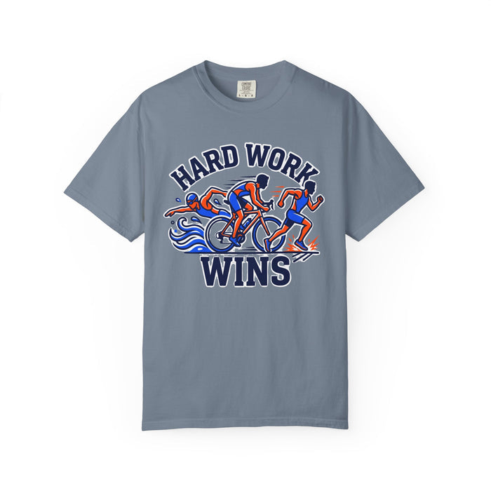 Hard Work Wins Cycling & Running Tee — Motivational Sports T-Shirt