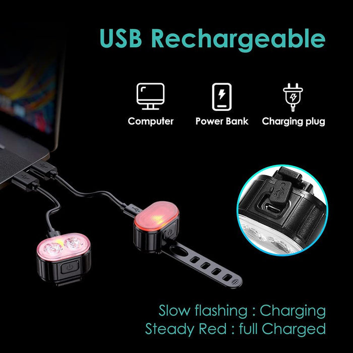 Headlight & Taillight Set for Bicycles - Accessories - lifestyle view for triathlon