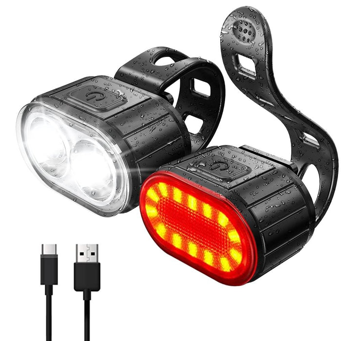 Headlight & Taillight Set for Bicycles - Accessories - size chart for triathlon