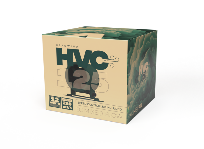 Headwind HVC EC Mixed Flow Inline Fan - 125mm