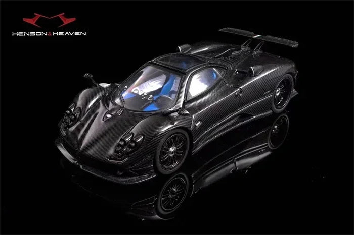 HH 1:64 Zonda Huayra Carbon Blue / Red / Black Die-Cast Car Model Collection Miniature