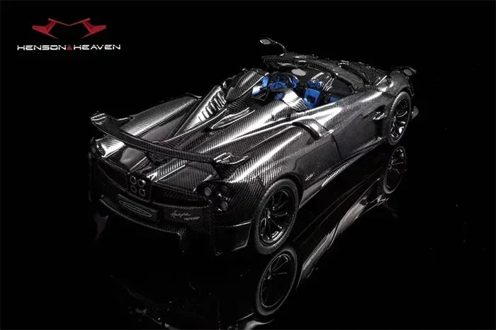 HH 1:64 Zonda Huayra Carbon Blue / Red / Black Die-Cast Car Model Collection Miniature