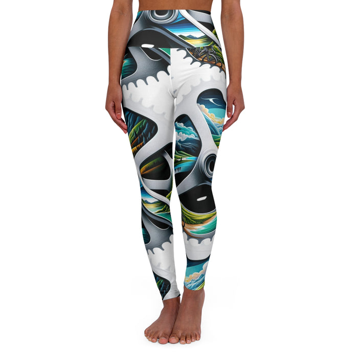 High-Waisted Yoga Leggings with Custom All-Over Print - All Over Prints