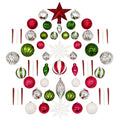 Holiday Deluxe Shatterproof, 100 Count Christmas Tree Ornament Box Set