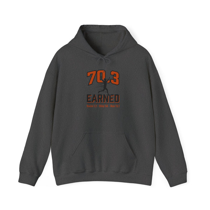 Hoodie - 70.3 Earned Triathlon Hoodie (70.3 Ironman Finisher Sweatshirt)