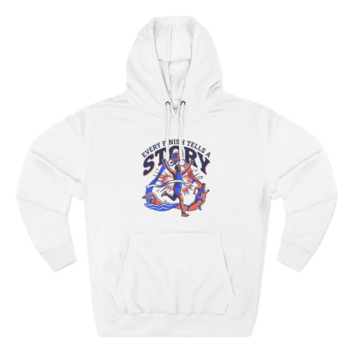 Hoodie — "Every Finish Tells a Story" Nautical Anchor Running Hoodie