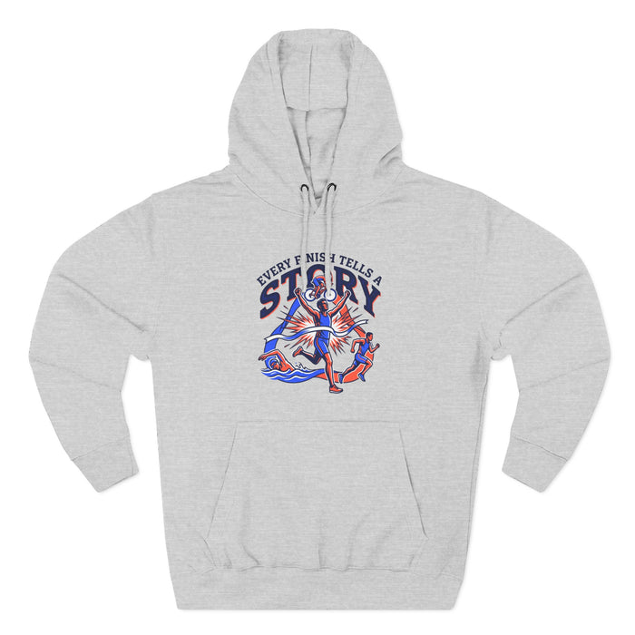 Hoodie — "Every Finish Tells a Story" Nautical Anchor Running Hoodie