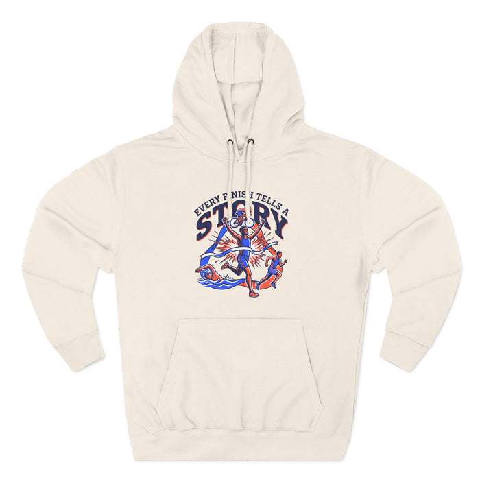 Hoodie — "Every Finish Tells a Story" Nautical Anchor Running Hoodie