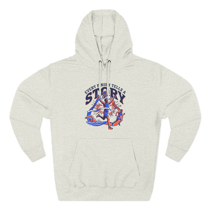 Hoodie — "Every Finish Tells a Story" Nautical Anchor Running Hoodie