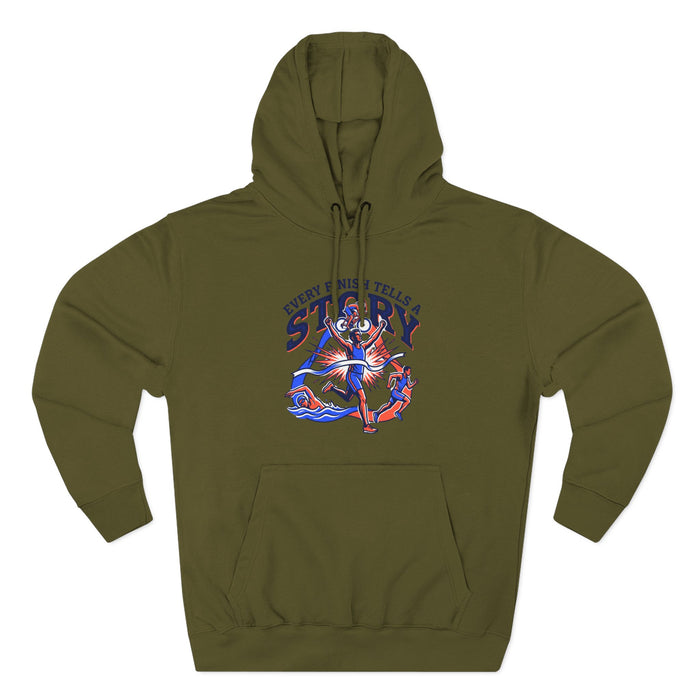 Hoodie — "Every Finish Tells a Story" Nautical Anchor Running Hoodie