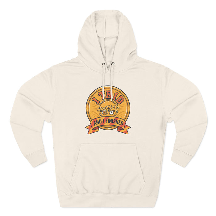 Hoodie — "I Tried and I Finished" Medal Graphic Hoodie