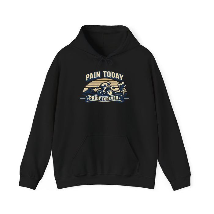 Hoodie — "Pain Today, Pride Forever" Motorcycle Vintage Racing Graphic