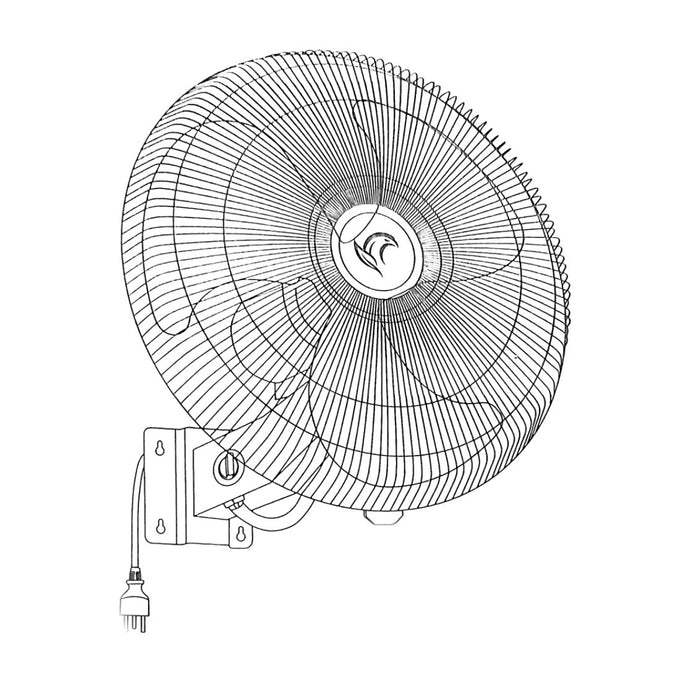 HortiAir Heavy Duty Wall Fan 120W 450mm/18"