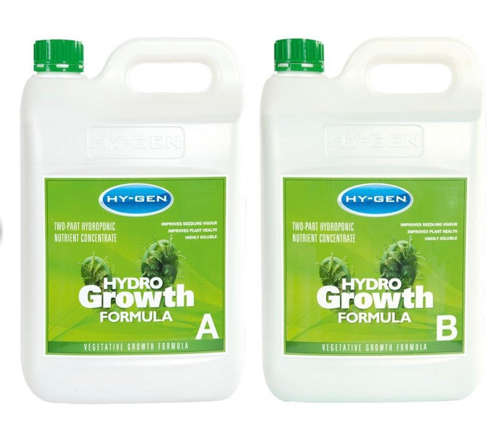 Hy-Gen Hydro Growth Formula A & B (2x1, 5 or 20L)