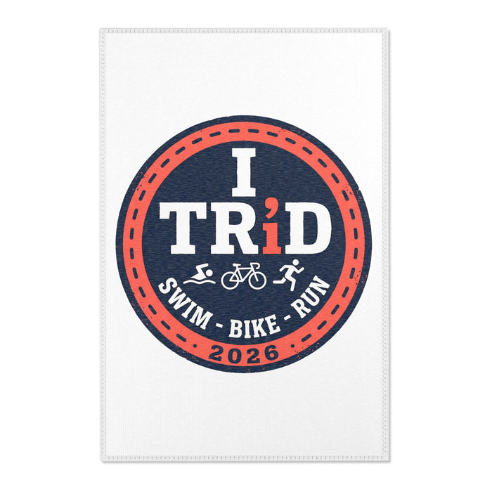 I TRi'D 2026 Transition Mat — First Triathlon Finisher Area Rug