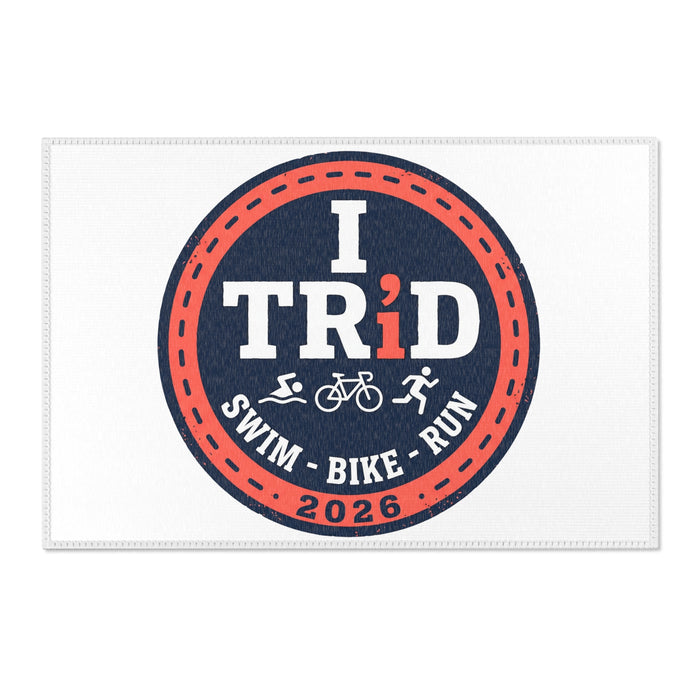 I TRi'D 2026 Transition Mat — First Triathlon Finisher Area Rug