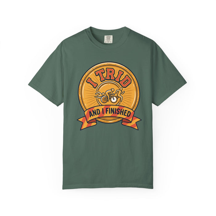 I Tried and I Finished T-Shirt — Funny Cycling/Running Achievement Tee