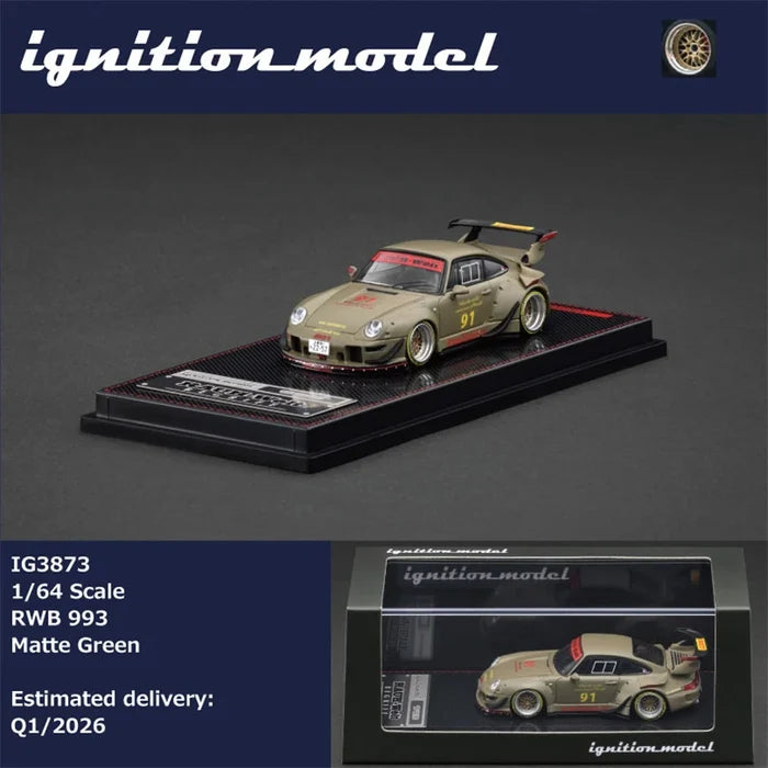 IG 1:64 RWB993 Die-Cast Car Model Miniature Gifts