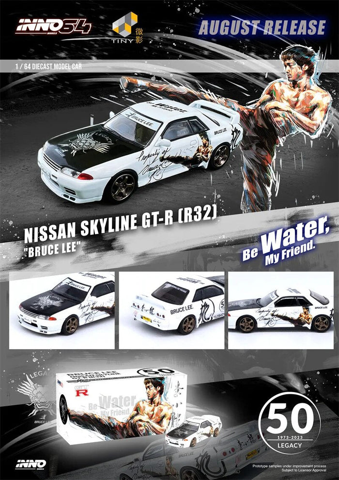 INNO 1:64 NISSAN SKYLINE GTS-R (R31/2/3/4) BRUCE LEE Diecast Model Car