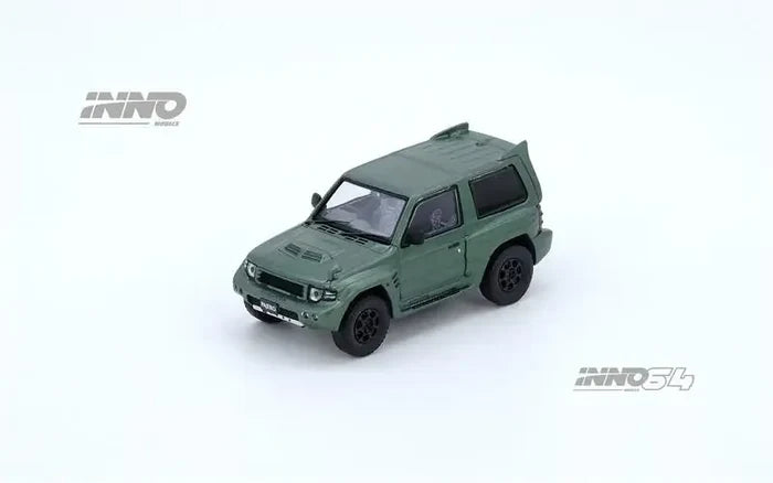 INNO 1:64 PAJERO EVOLUTION Satin Green Die-Cast Car Model Collection Miniature