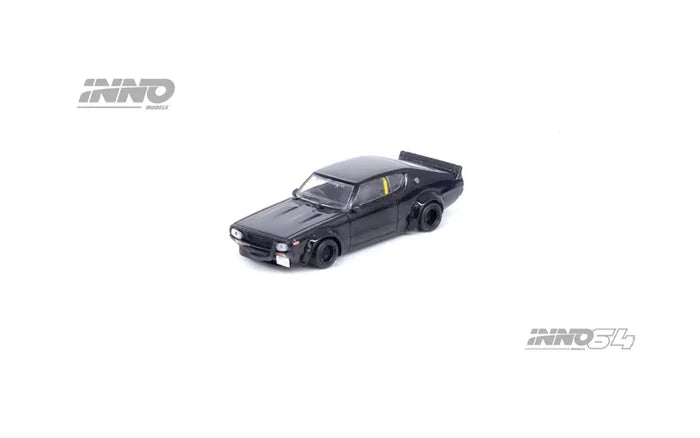 INNO 1:64 SKYLINE 2000 GT-R (KPGC110) KENMERI Black Diecast Model Car