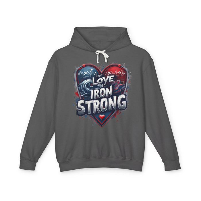 Iron Strong Heart Lightweight Graphic Hoodie - lifestyle view
