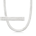 Sterling silver herringbone necklace chain with 8mm link pattern