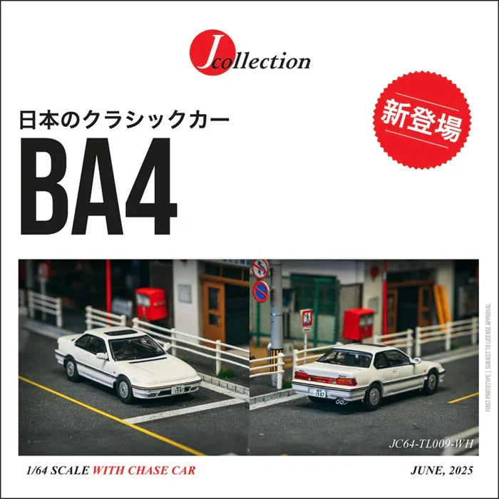 J Collection X Tarmac Works 1:64 BA4 Prelude White Die-Cast Car Model Miniature Gifts