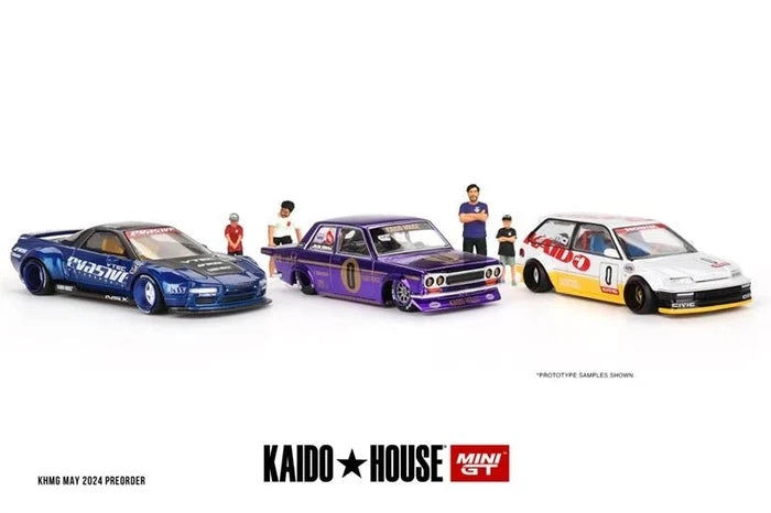 Kaido House x MINI GT 1:64 NSX Datsun 510 Civic LHD Figurine Diecast Model Car