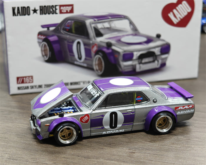 Kaido House x MINI GT 1:64 Skyline GT-R (KPGC10) Kaido Works V1 Diecast Model Car
