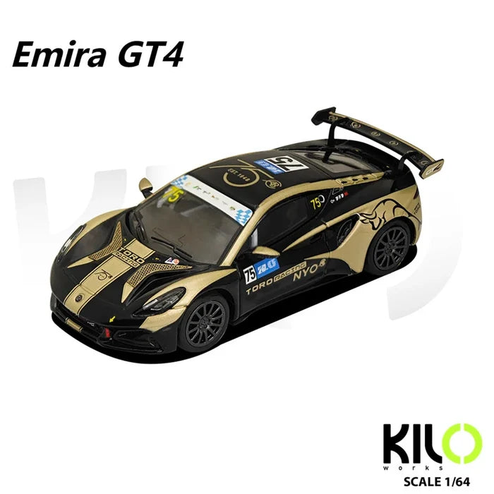 KILO 1:64 EMIRA GT4 LKL TEAM TORO NO.75 2023 Macau Race Winner Die-Cast Car Model Miniature Gifts