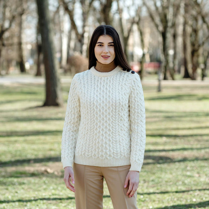 Ladies Side Button Sweater