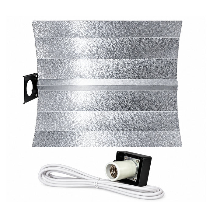 Large 6-Fold Aluminium Grow Light Reflector Shade – 600 x 480 x 170mm
