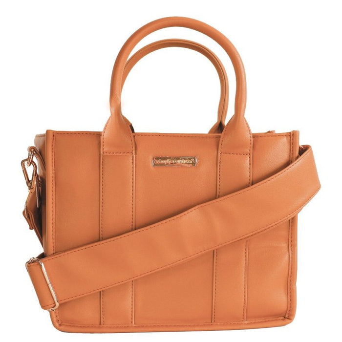 Leather Crossbody: Chai