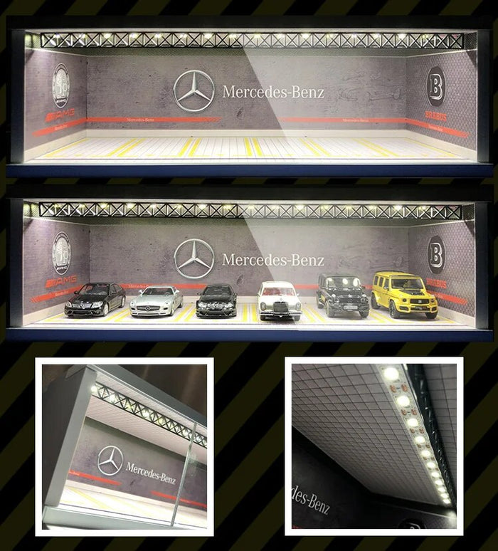 Led Light Diorama Garage Display Cabinet Carport LBWK LB  Lambo JDM Nissan Nismo for 1:64 Model Car