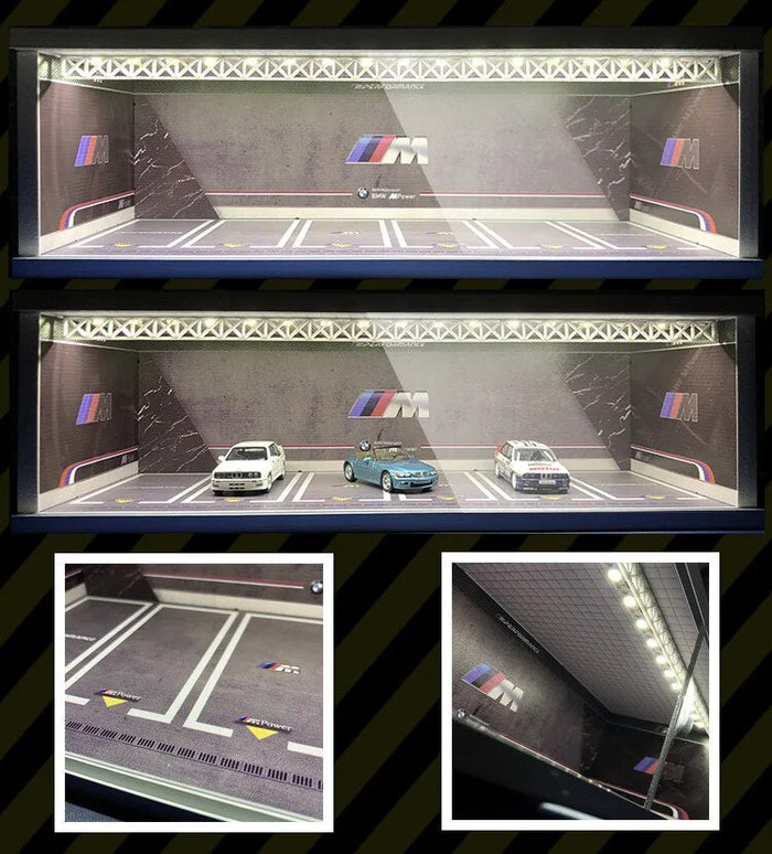 Led Light Diorama Garage Display Cabinet Carport LBWK LB  Lambo JDM Nissan Nismo for 1:64 Model Car