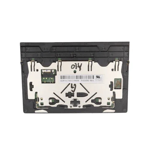 A black rectangular Lenovo ThinkPad 5M11A17792 Genuine Touchpad with a white panel featuring a barcode and circuit details—refurbished and perfect for P14s, T14, or T15 G2 models.