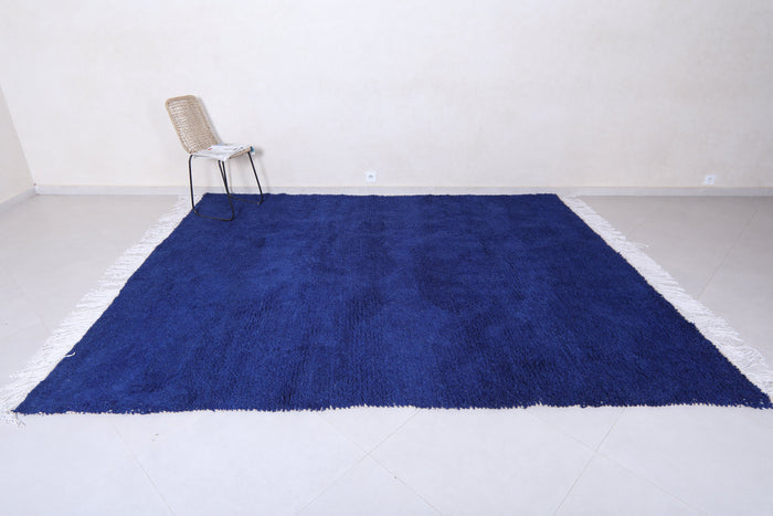 Luxurious deep navy blue shag rug - Custom Moroccan carpet
