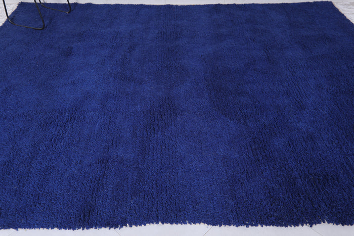 Luxurious deep navy blue shag rug - Custom Moroccan carpet
