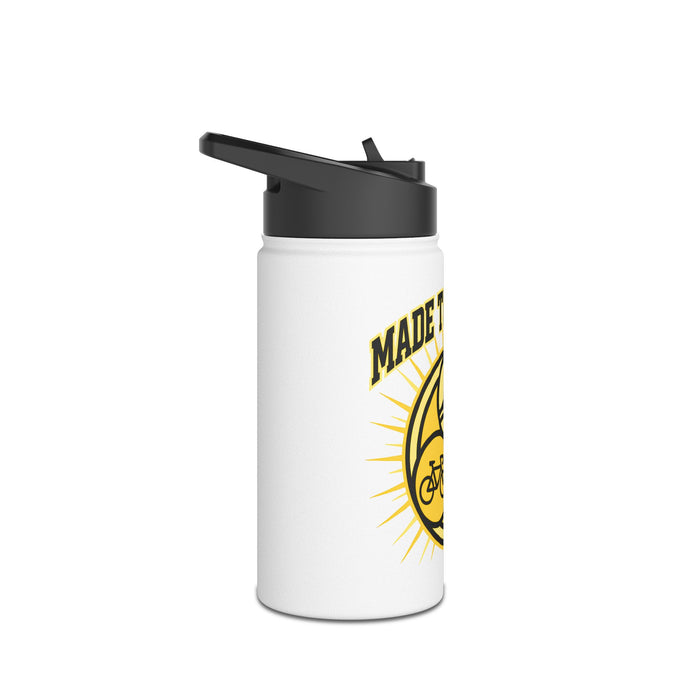 Made to Conquer Stainless Steel Water Bottle — Triathlon Bike/Swim/Run Design