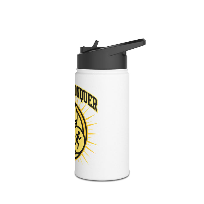Made to Conquer Stainless Steel Water Bottle — Triathlon Bike/Swim/Run Design