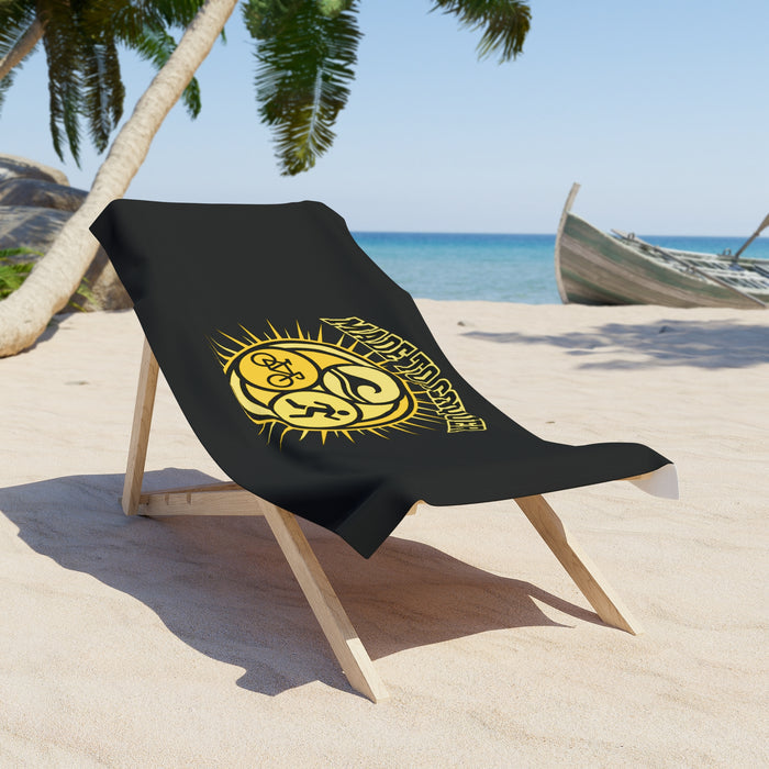 Made to Conquer Triathlon Beach Towel — Swim Bike Run Athletic Beach Towel