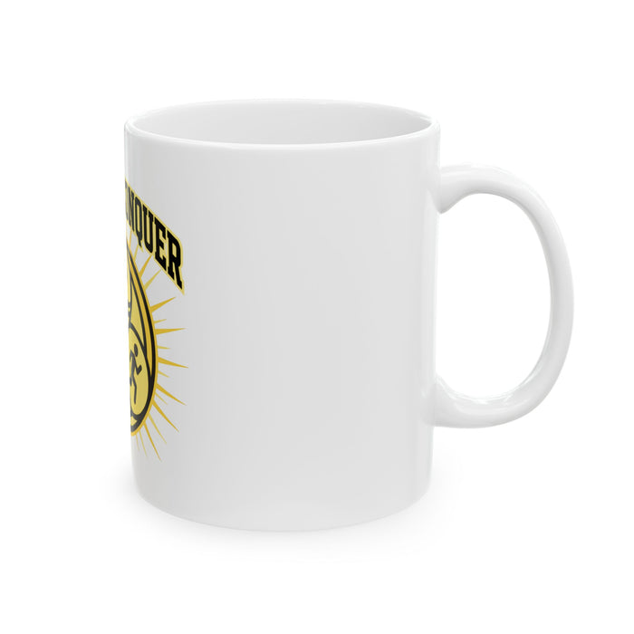 Made to Conquer Triathlon Mug — Cycling, Running & Swimming Ceramic Coffee Cup