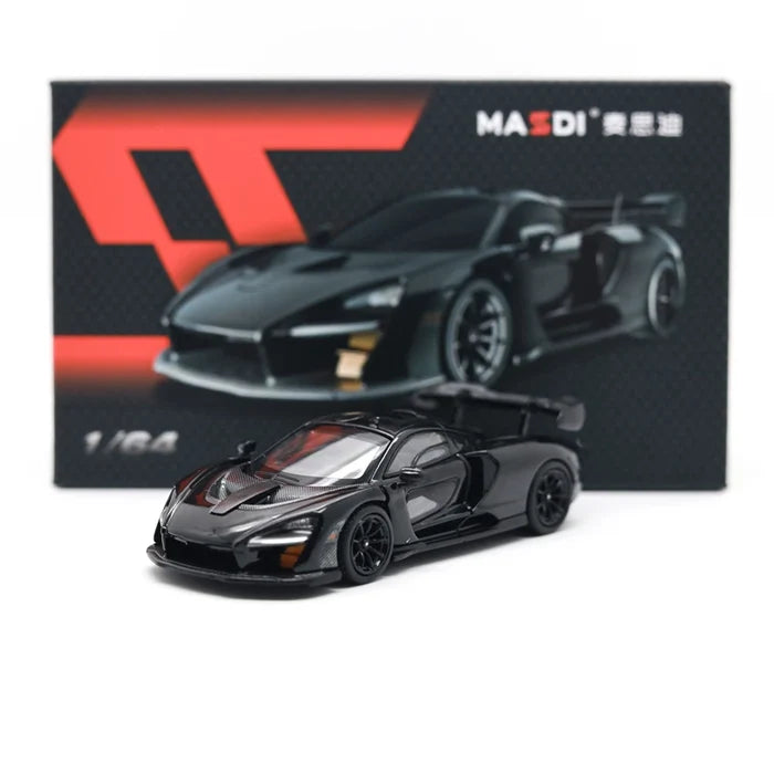 MASDI 1:64 Senna Black Diecast Model Car
