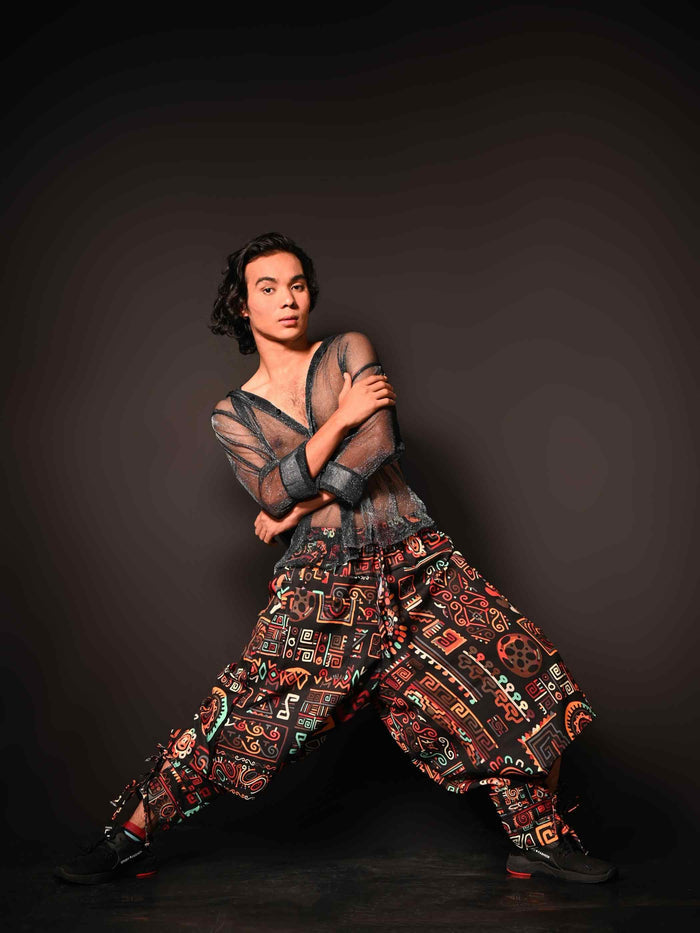 Men's Abstract Graphic Vintage Hippy Harem Pants For Yoga Dance Travel image 2