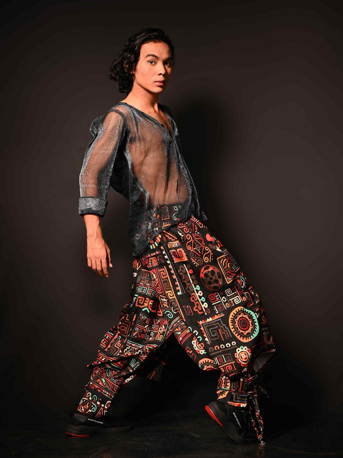 Men's Abstract Graphic Vintage Hippy Harem Pants For Yoga Dance Travel image 5
